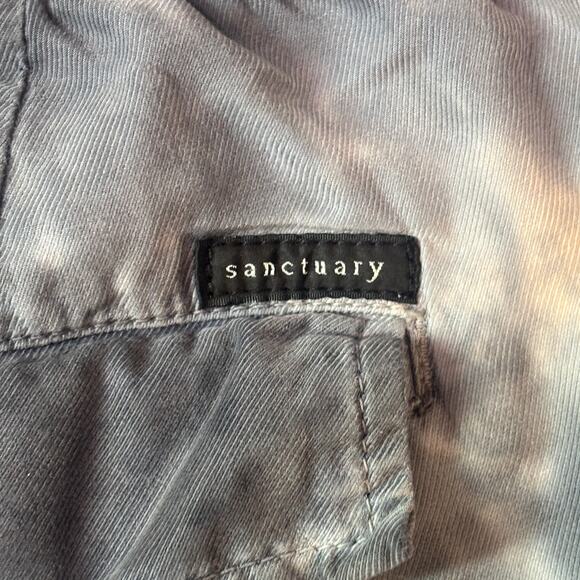 Sanctuary x Anthropologie Pants Womens MP Blue Carefree Tie-Dye Cargo Casual - Picture 4 of 9
